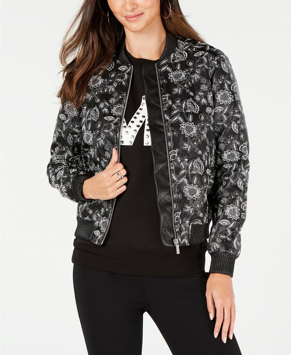 MICHAEL Michael Kors Embroidered Bomber Jacket Size XS~NWT $295